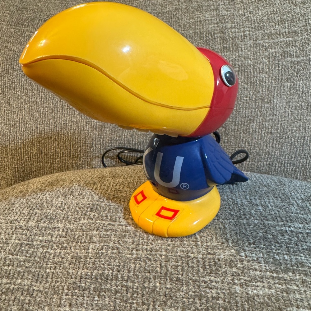 Vintage KU Kansas University Jayhawks Mascot Telephone Not tested - Picture 2 of 8